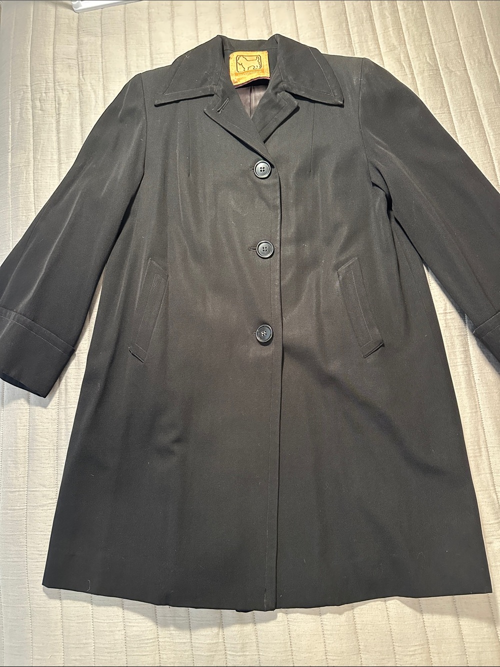 1940’s Rothmoor Black Midcentury Modern Coat